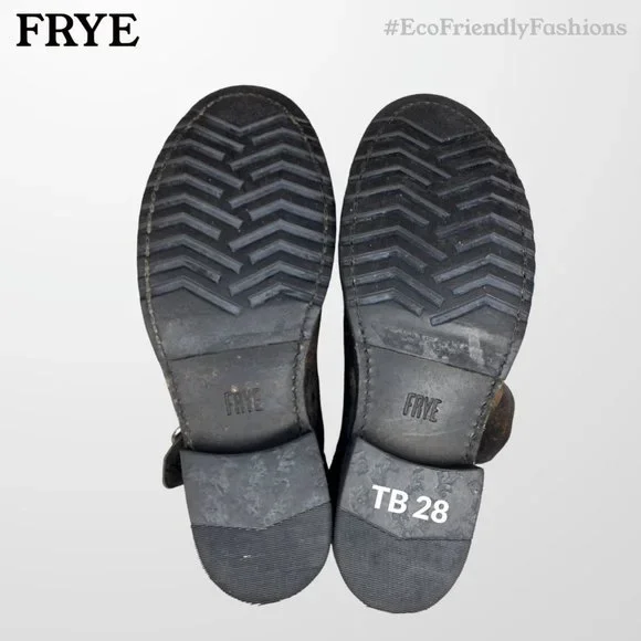 Frye Veronica Antique Black Distressed Ankle Boots Size 7 Women's - Picture 6 of 7